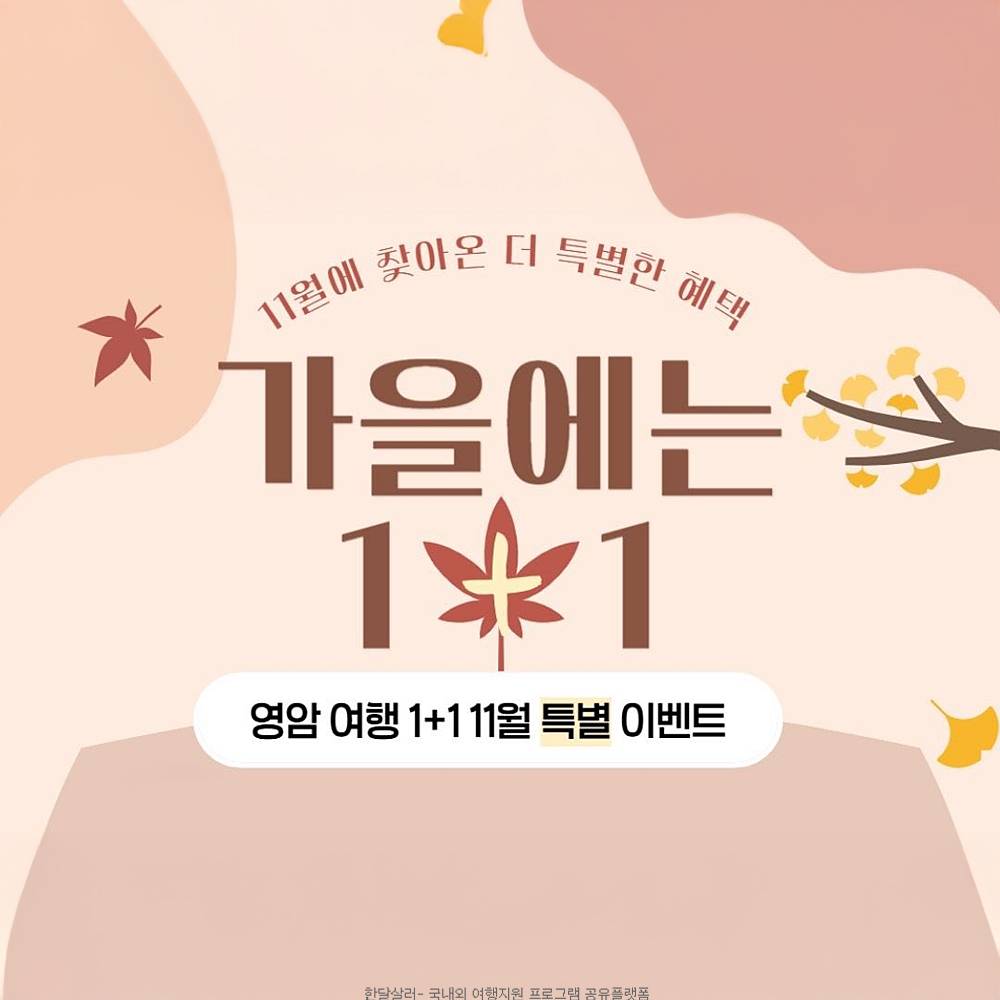 영암 여행 1+1 특별 이벤트 (11월 추가 인센티브)-썸네일-0