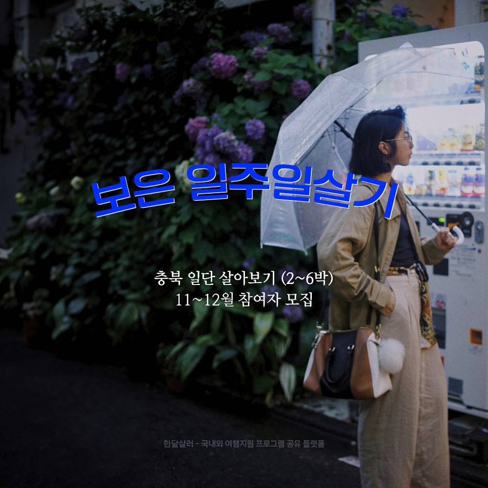 보은 일주일살기 (충북 일단 살아보기 11월 ~ 12월 여행지원금)-썸네일-0