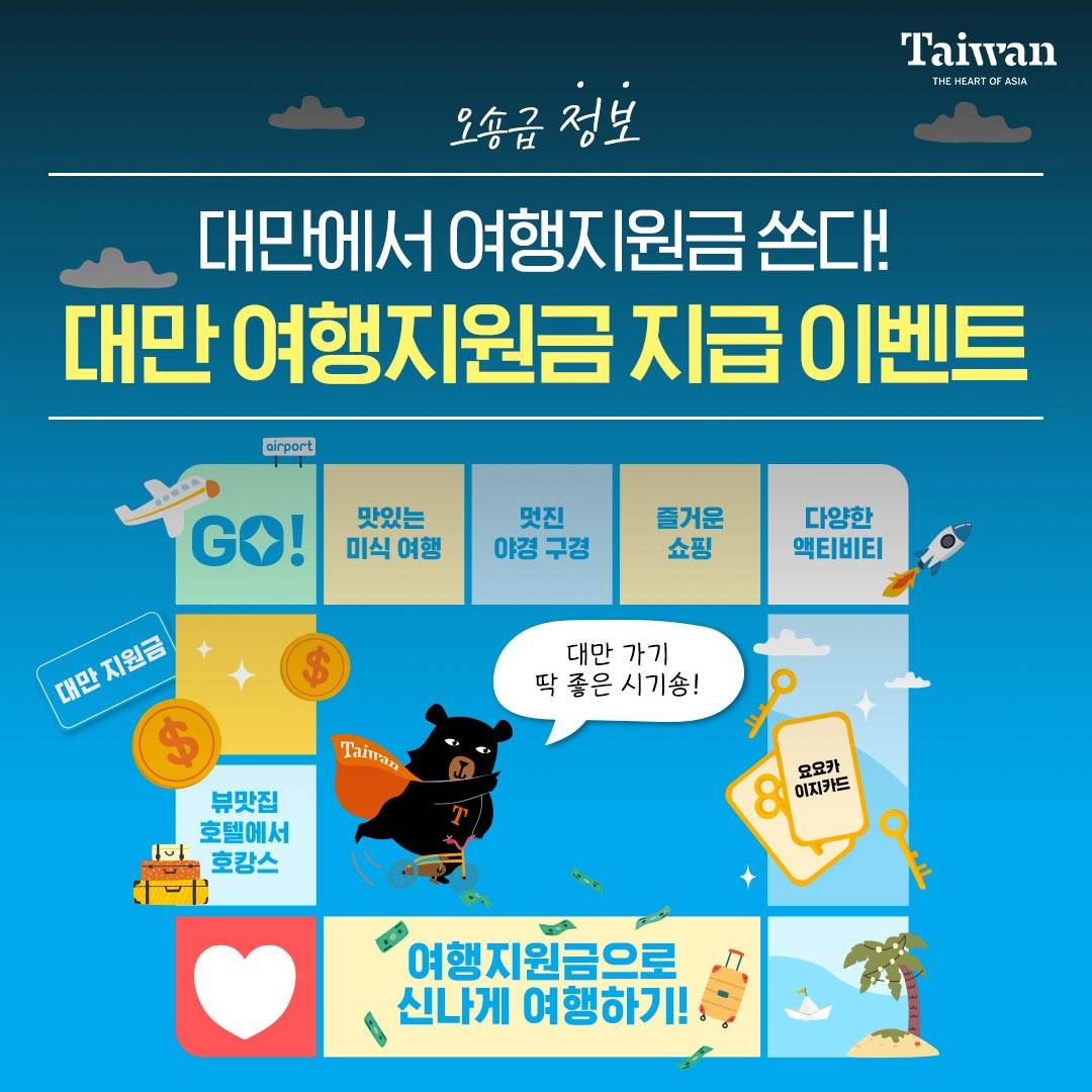 대만 자유여행객 20만원 여행지원금 받기! + 전자바우처 추가 증정 (~25년 6월 30일까지 신청 가능)-썸네일-0