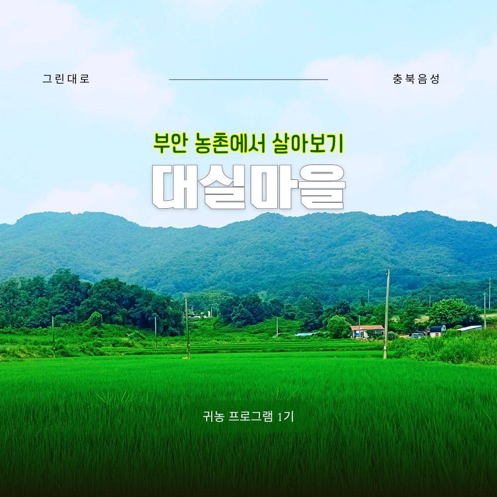음성 대실마을 살아보기 1기 (농촌살아보기)-썸네일-0