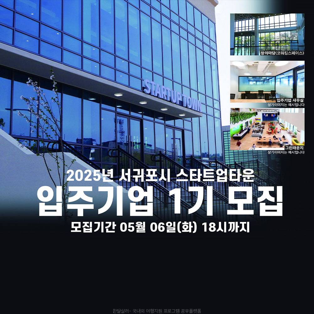 2025 서귀포시 스타트업타운 입주기업 1기 모집-썸네일-0
