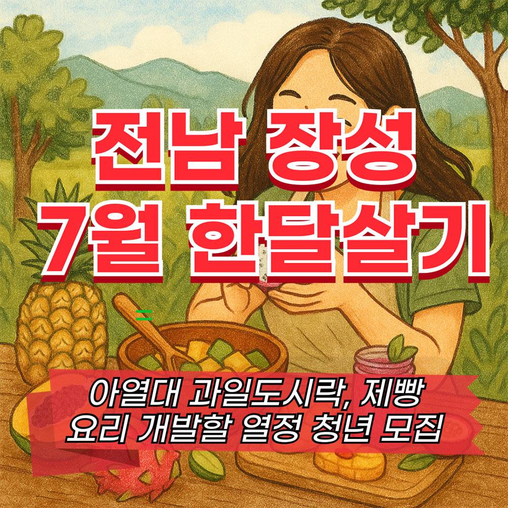 장성 아열대 7월 한달살기 (과일활용 식음료 개발 프로젝트,선착순)-썸네일-0