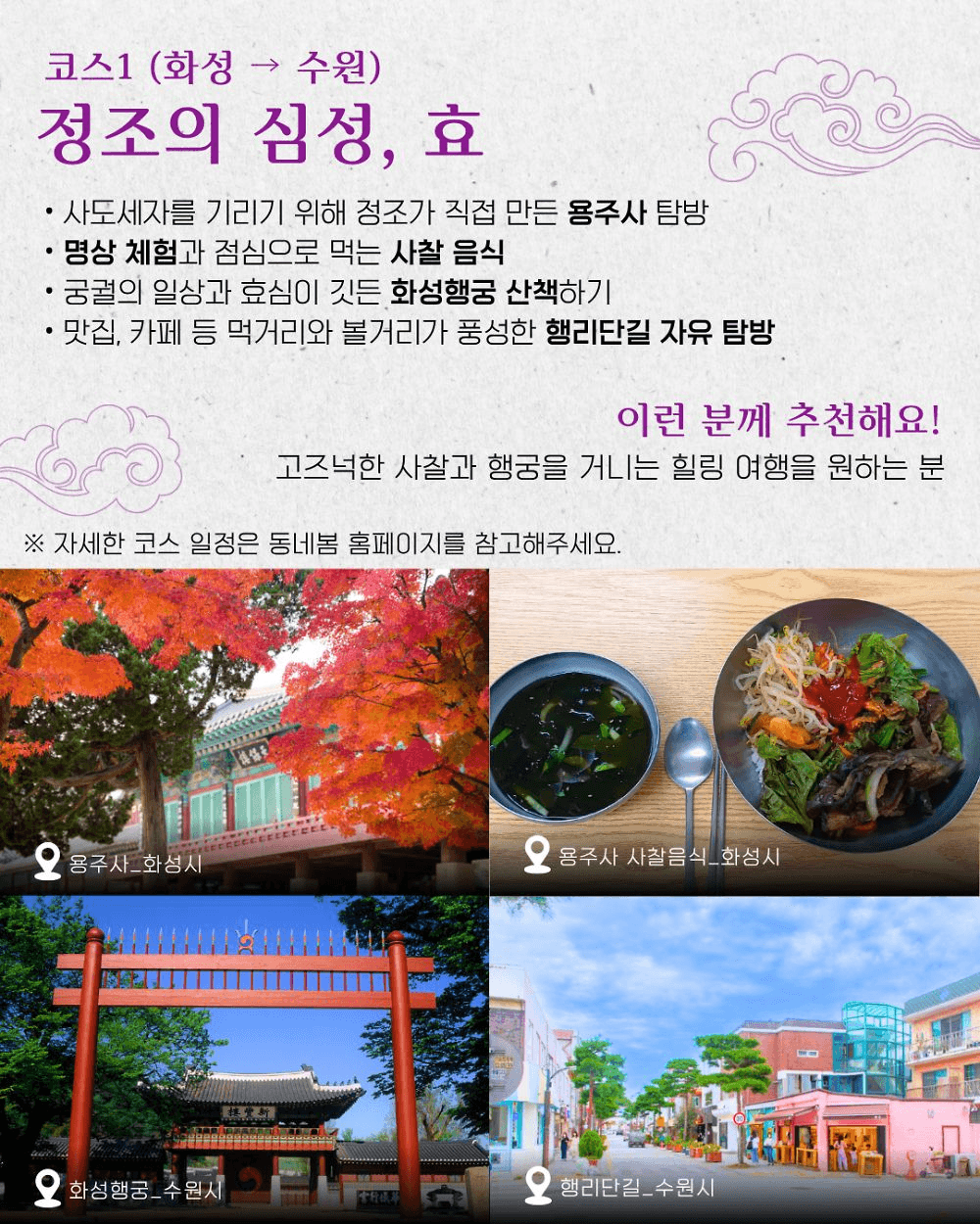 정조의 도시 수원×화성 특별여행 - 정조의 꿈, 이산시티투어