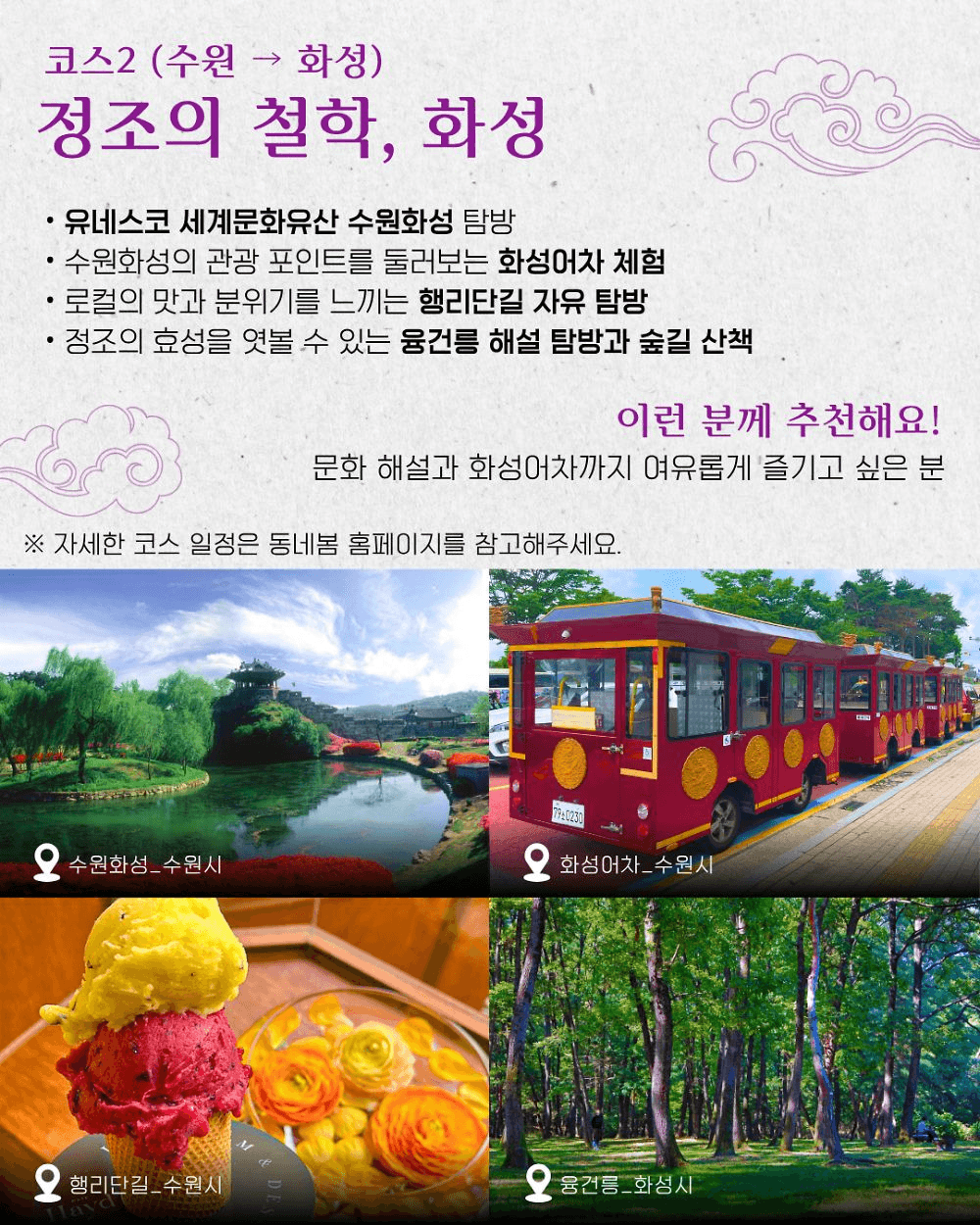 정조의 도시 수원×화성 특별여행 - 정조의 꿈, 이산시티투어