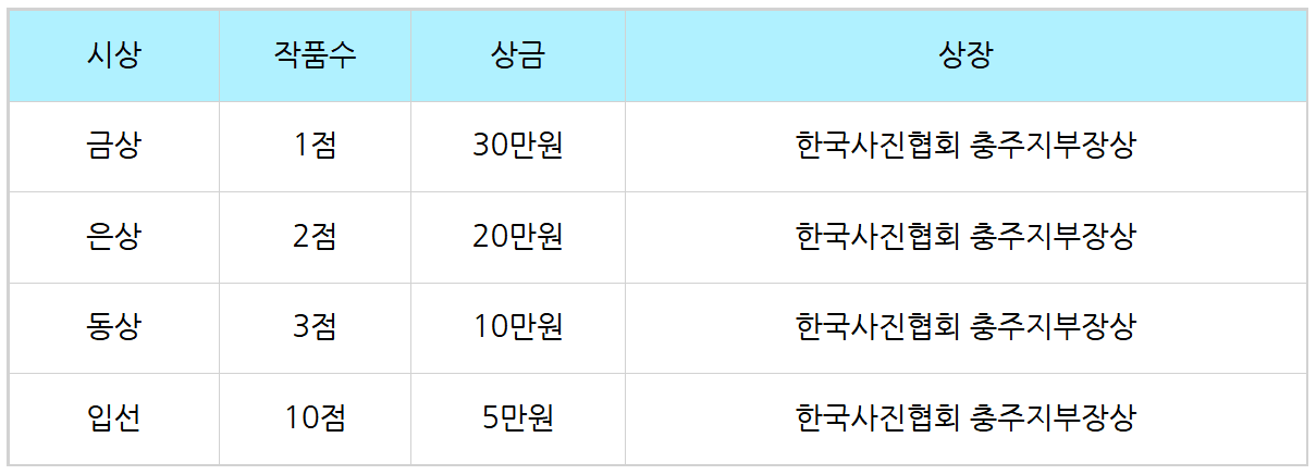 제15회 아름다운 충주관광 전국 사진공모전