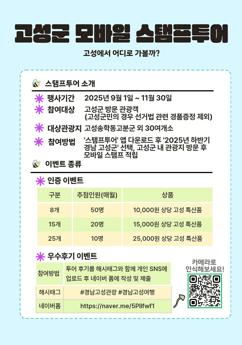 고성 여행 모바일 스탬프투어 2025