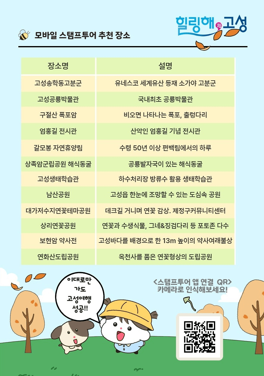 고성 여행 모바일 스탬프투어 2025