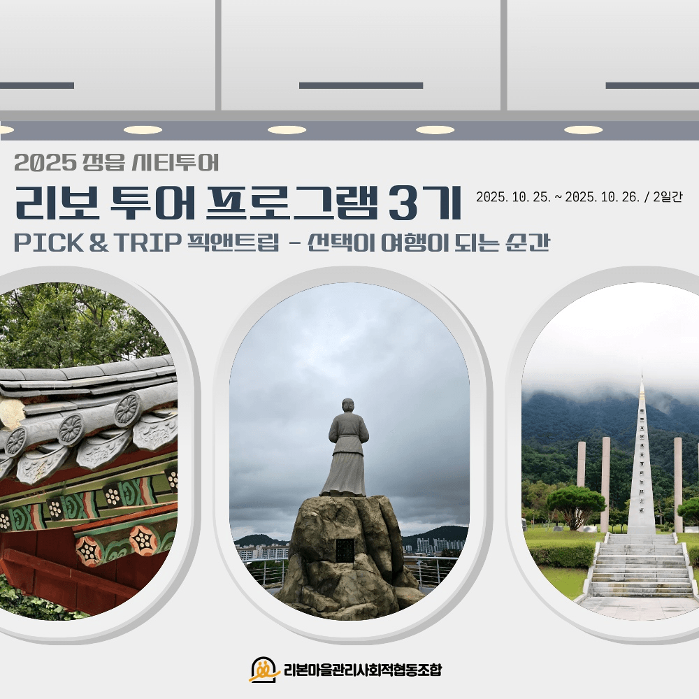 정읍 RIBO 투어 3기 Pick & Trip 픽앤트립 - 선택이 여행이 되는 순간