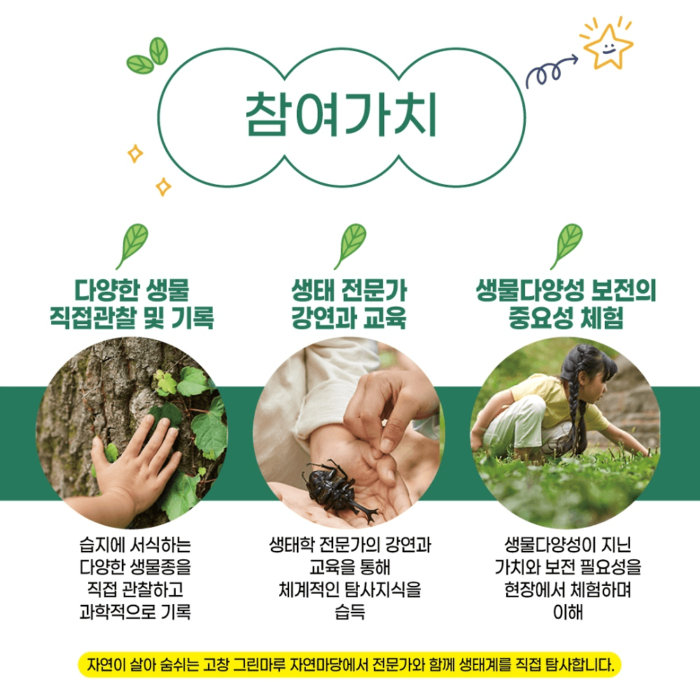 고창 도심 속 그린마루 생물다양성 탐사대 (선착순)