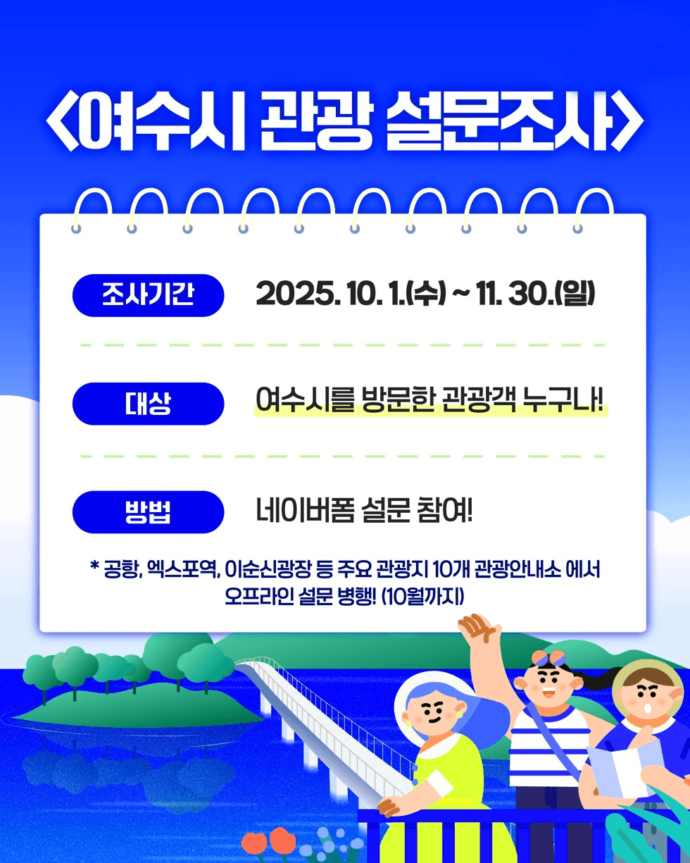 2025 여수 관광 만족도 온라인 설문조사