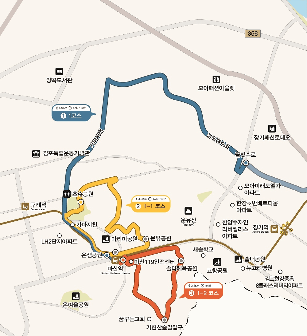 김포수변길 모바일 스탬프투어