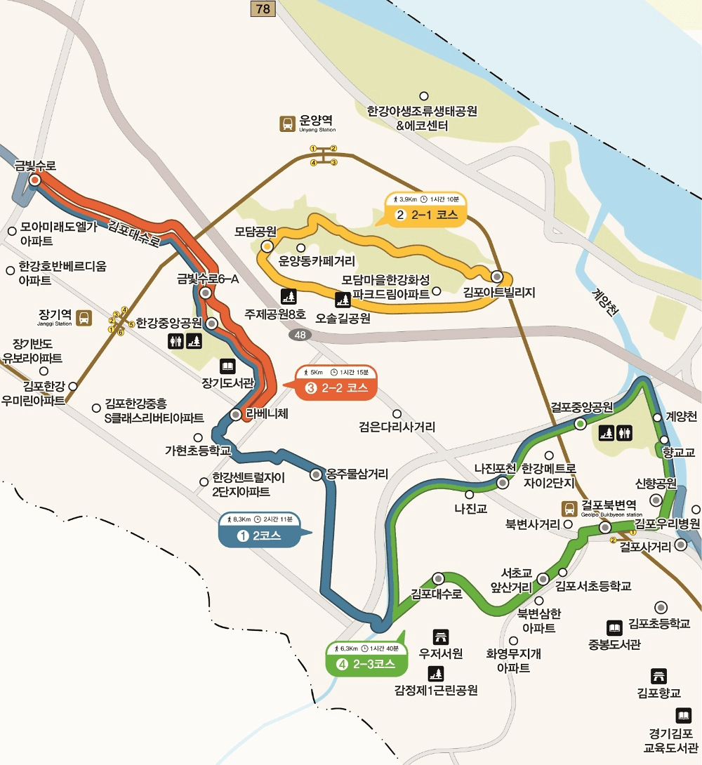 김포수변길 모바일 스탬프투어