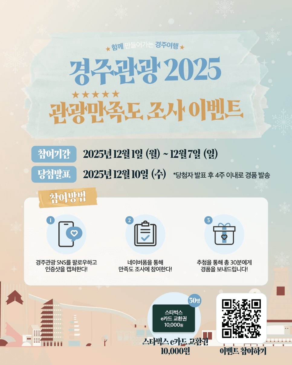 2025 경주 관광 만족도 조사 이벤트