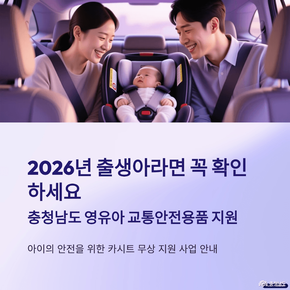 충청남도 영유아 교통안전용품 지원