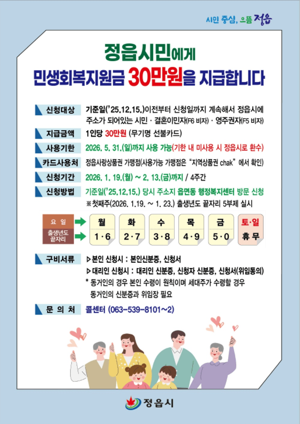 정읍 민생회복지원금