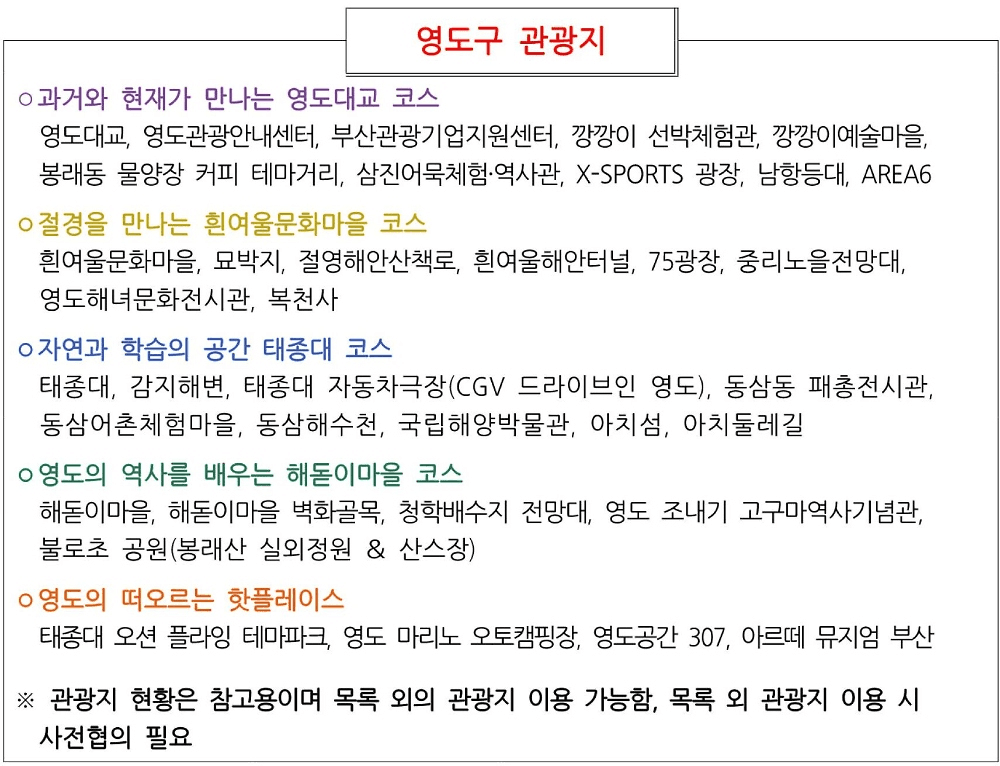 부산 영도구 개별 관광객 인센티브 지원 | 2026년 여행지원금 (선착순)