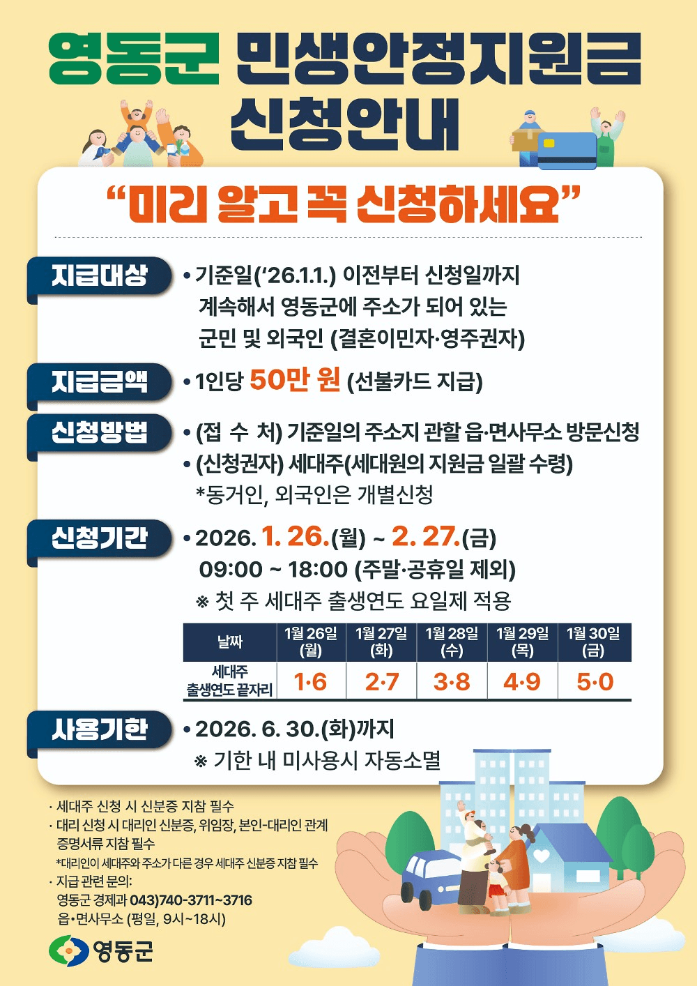 2026 충북 영동 민생안정지원금