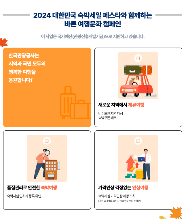 (선착순, 매일10시) 숙박할인권 받고 여행 떠나기- 2024 숙박세일 페스타 마지막편