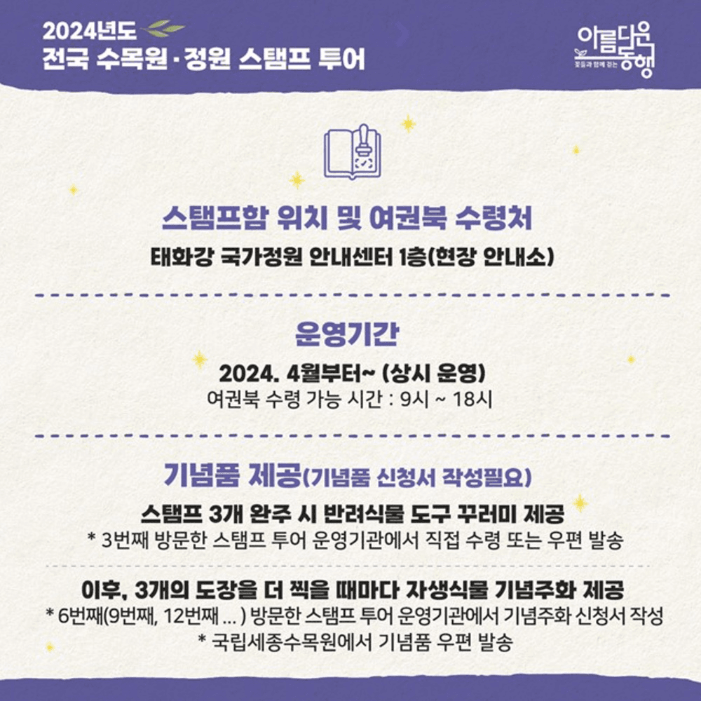 전국 수목원·정원 도장찍기 여행 (스탬프 투어, 태화강 국가정원)