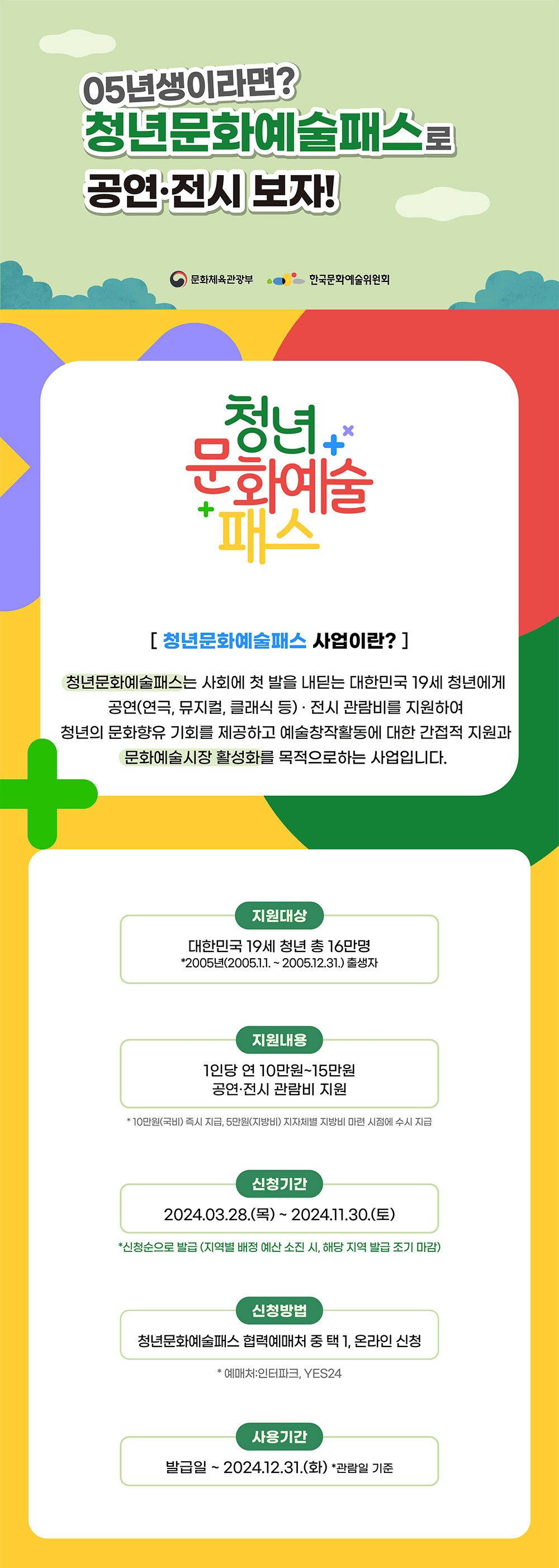 2024 청년문화예술패스 (공연/전시 관람비 지원)