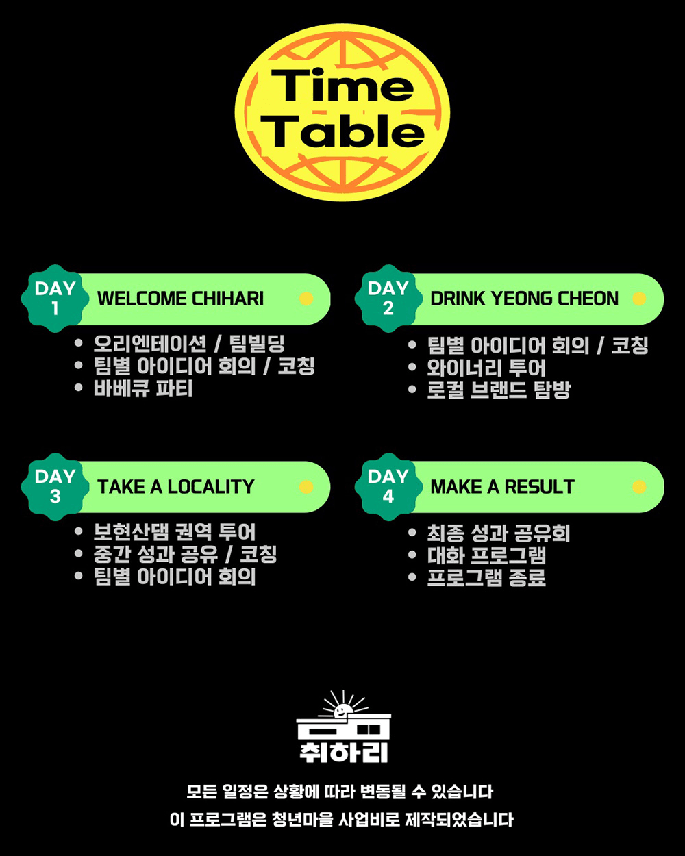 영천 취하리 브랜딩 캠프 시즌4 - 로컬 브랜딩 프로젝트