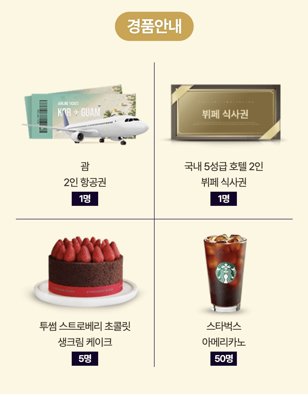 괌 항공권 도전하기? 미식테마 고르고 항공원 응모하기