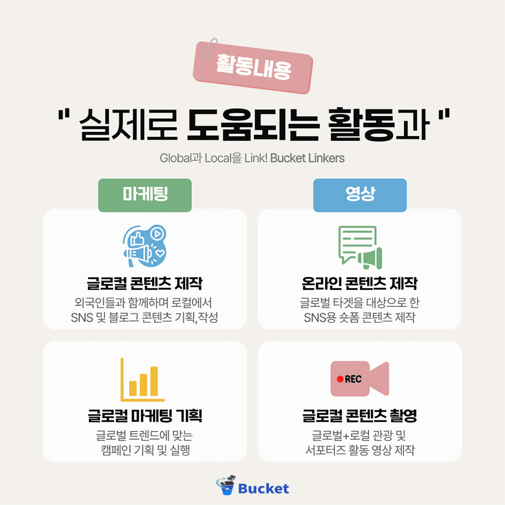 제주,전주 버킷링커즈 1기 <3주 만에 크리에이터 되기>