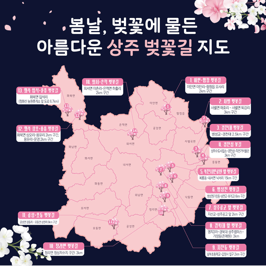 상주 비박페스티벌과 함께하는 벚꽃길 SNS 인증 이벤트