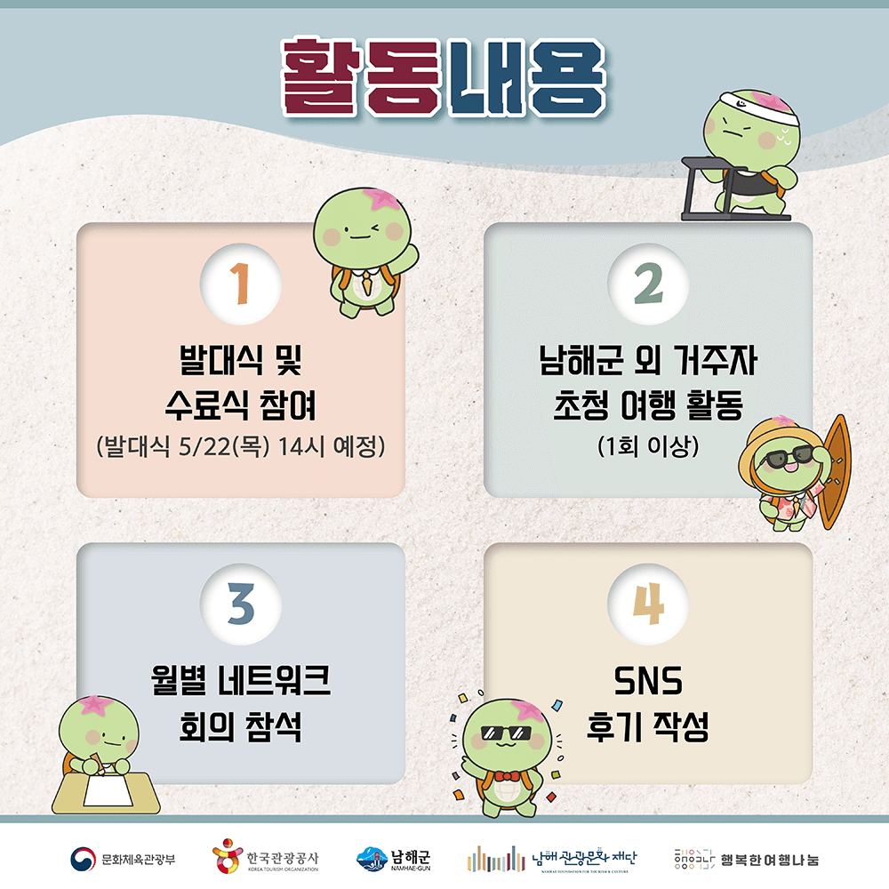 어서와 남해는 처음이지? - 남해의 매력을 알리고 싶은 로컬매니저 추가 모집