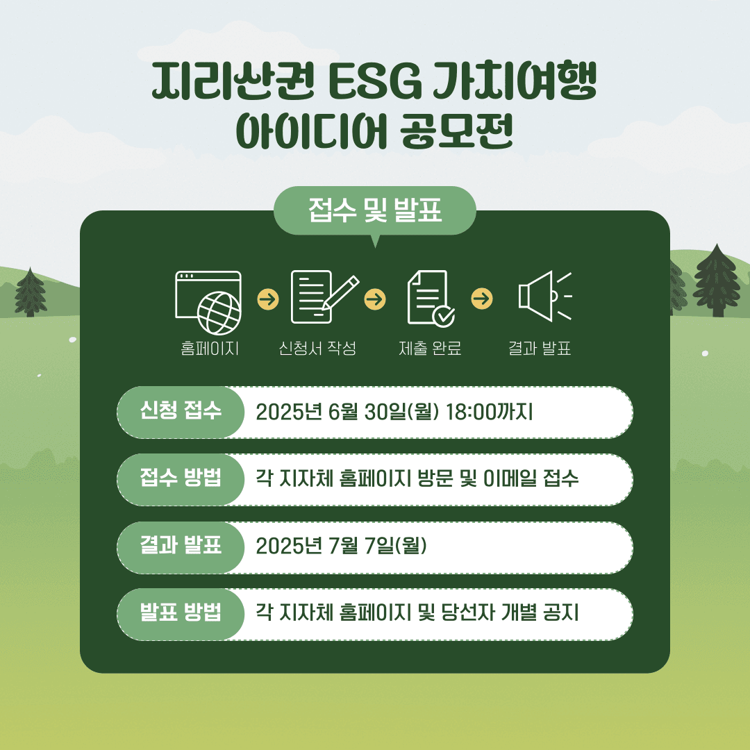 지리산권 ESG 가치여행 아이디어 공모전 