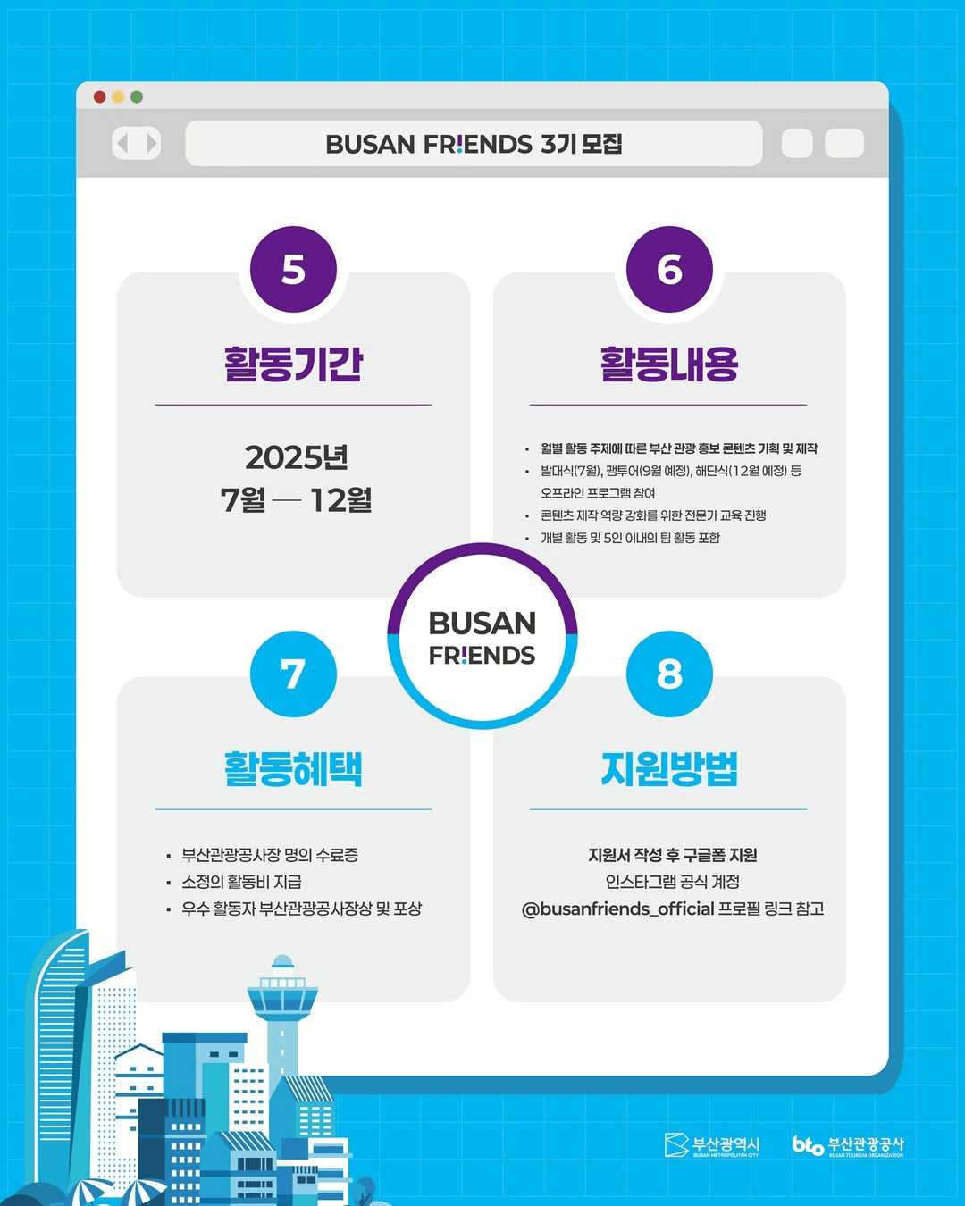 2025 부산관광 글로벌 서포터즈 프렌즈 3기