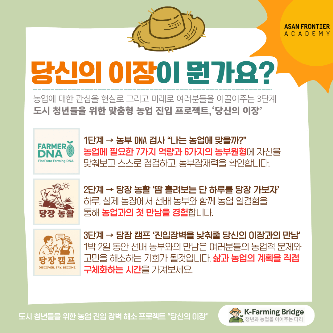 (모집연장) 도시 청년을 위한 농부테스트 1박2일 떠나기! 포천 농부어때?