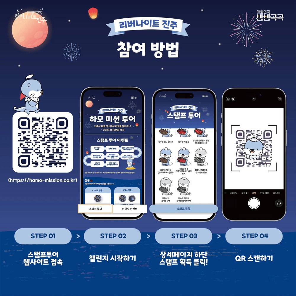 리버나이트 진주, 하모 미션투어 - 대표 명소에서 하모를 찾아라! (여행하고 선물받기)