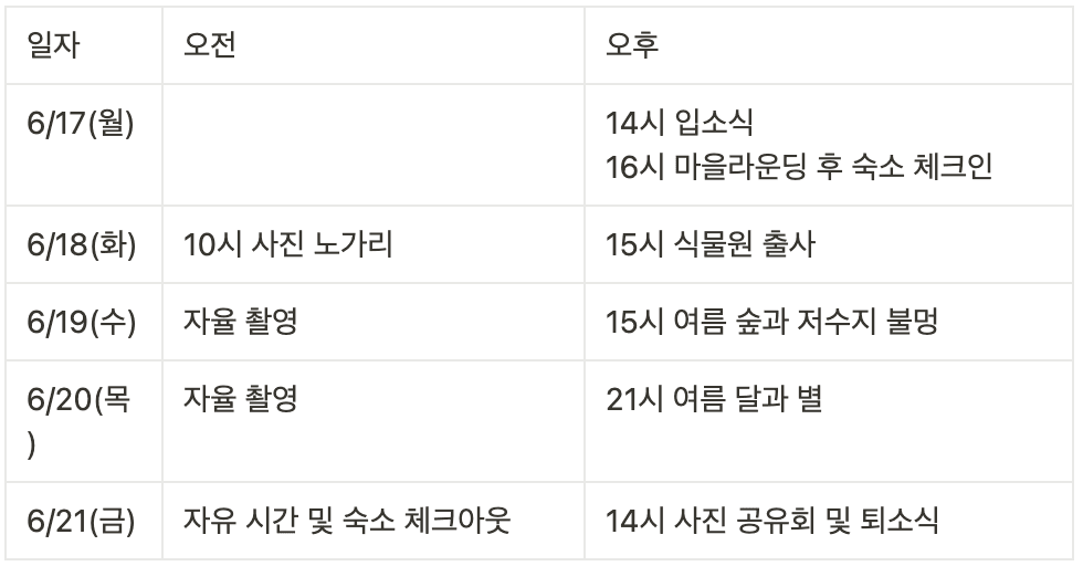 사진을 좋아한다면, 아산 도고담다 5기 <여름 별과 숲>