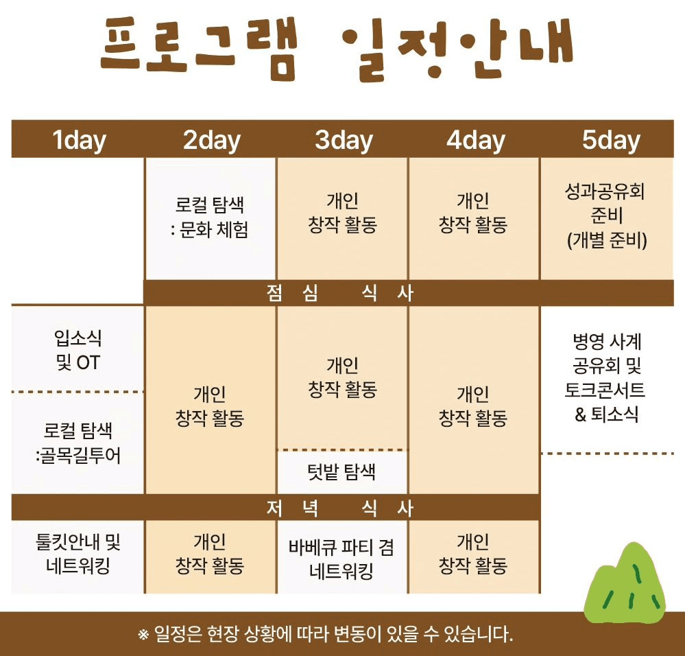 강진 돌멩이마을에서 4박 5일간 라이프스타일을 만드는 스테이 돌담빌리지 4~5기 모집