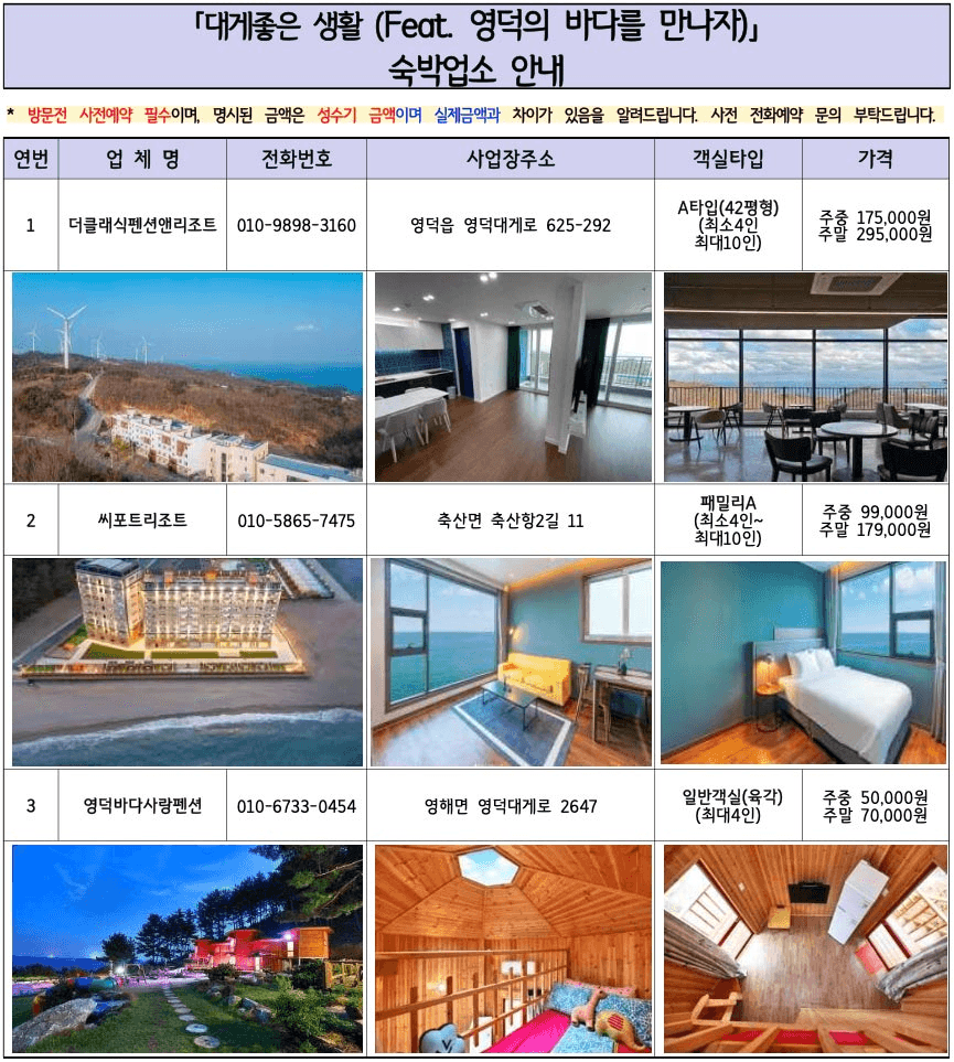 영덕 대게좋은 생활 3회차 참가자 모집 (feat. 영덕의 바다를 만나자)