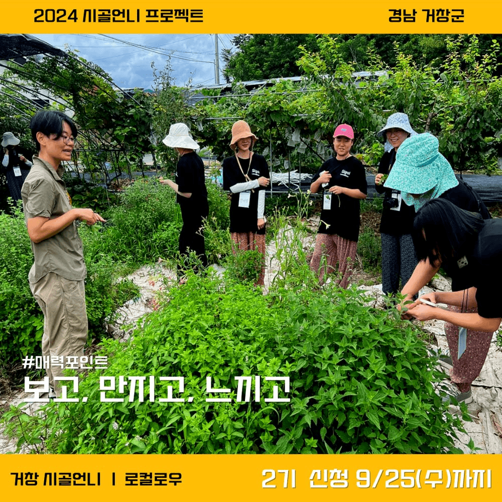 거창 5박6일 시골살이; 로컬 현장체험과 지역 여행하기 2기 (시골언니)