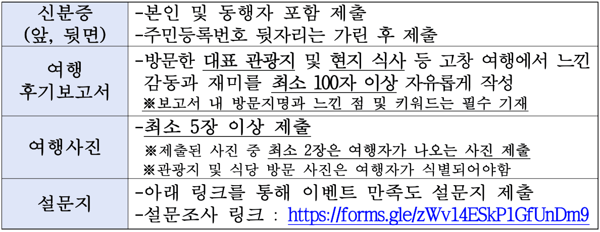 고창 여행후기를 들려주세요! - 여행하고 후기쓰고 선물받고 (농특산품 제공)