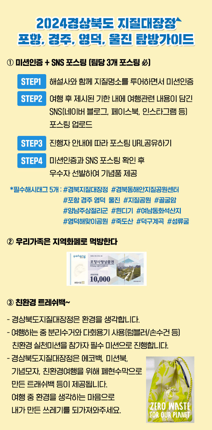 포항, 경주, 영덕, 울진 3박4일 탐방하기 (2024 경상북도 지질대장정 동해안권)