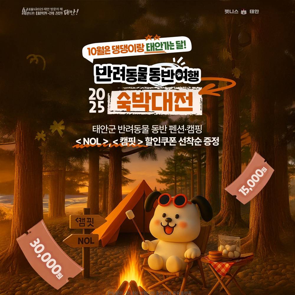 댕댕이랑 태안가는 달! 반려동물 동반여행 숙박대전 (선착순)-썸네일-0