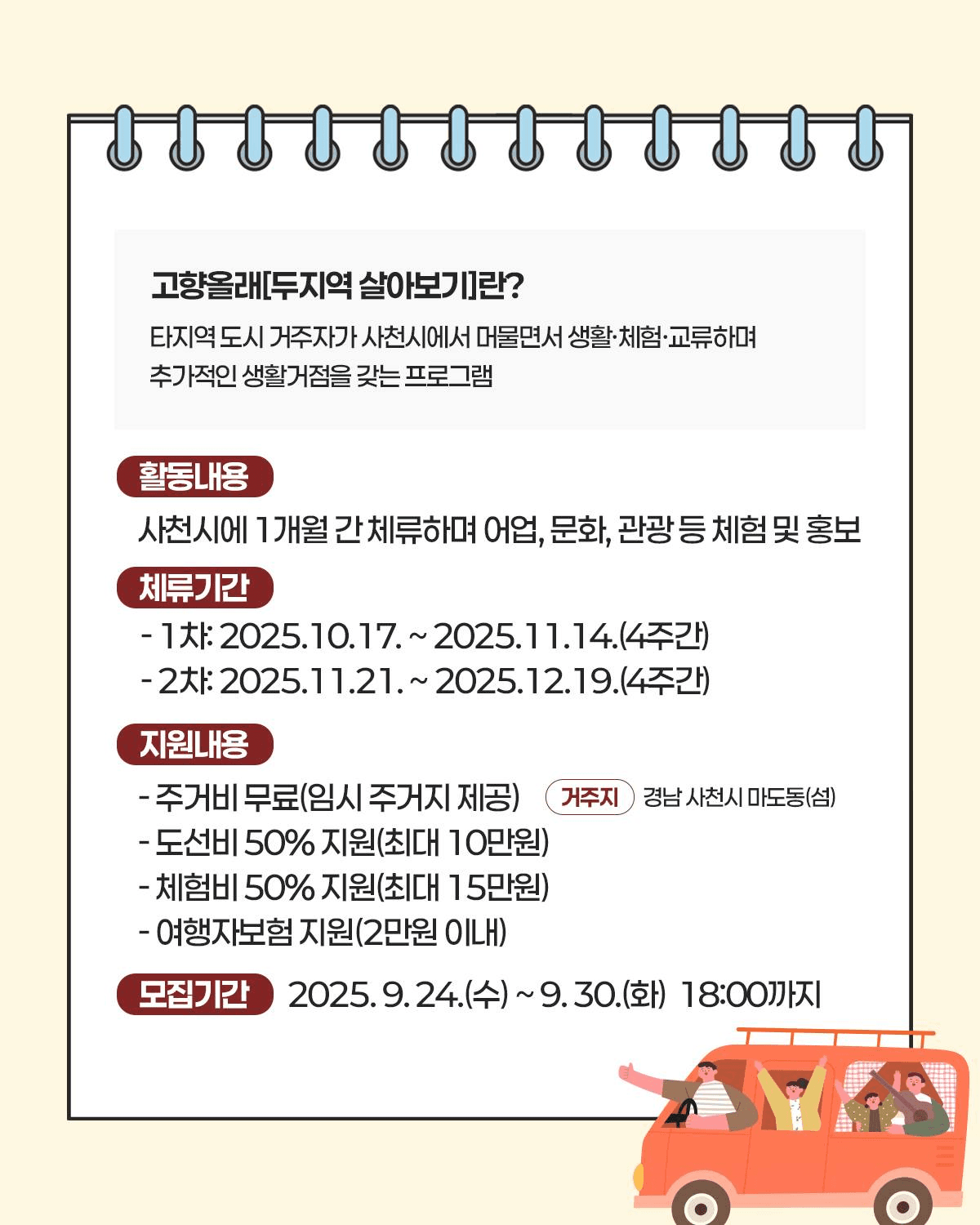 2025 사천 고향올래 : 두지역 살아보기