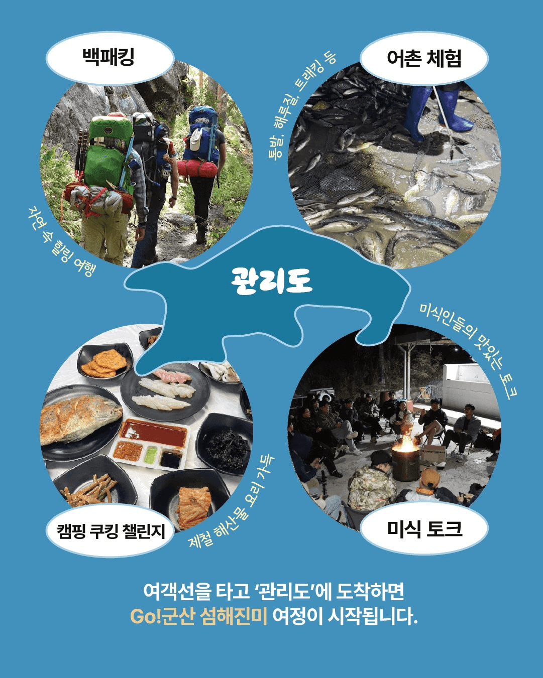 백패킹의 성지 1박2일 미식투어 - Go! 군산 섬해진미 in 관리도