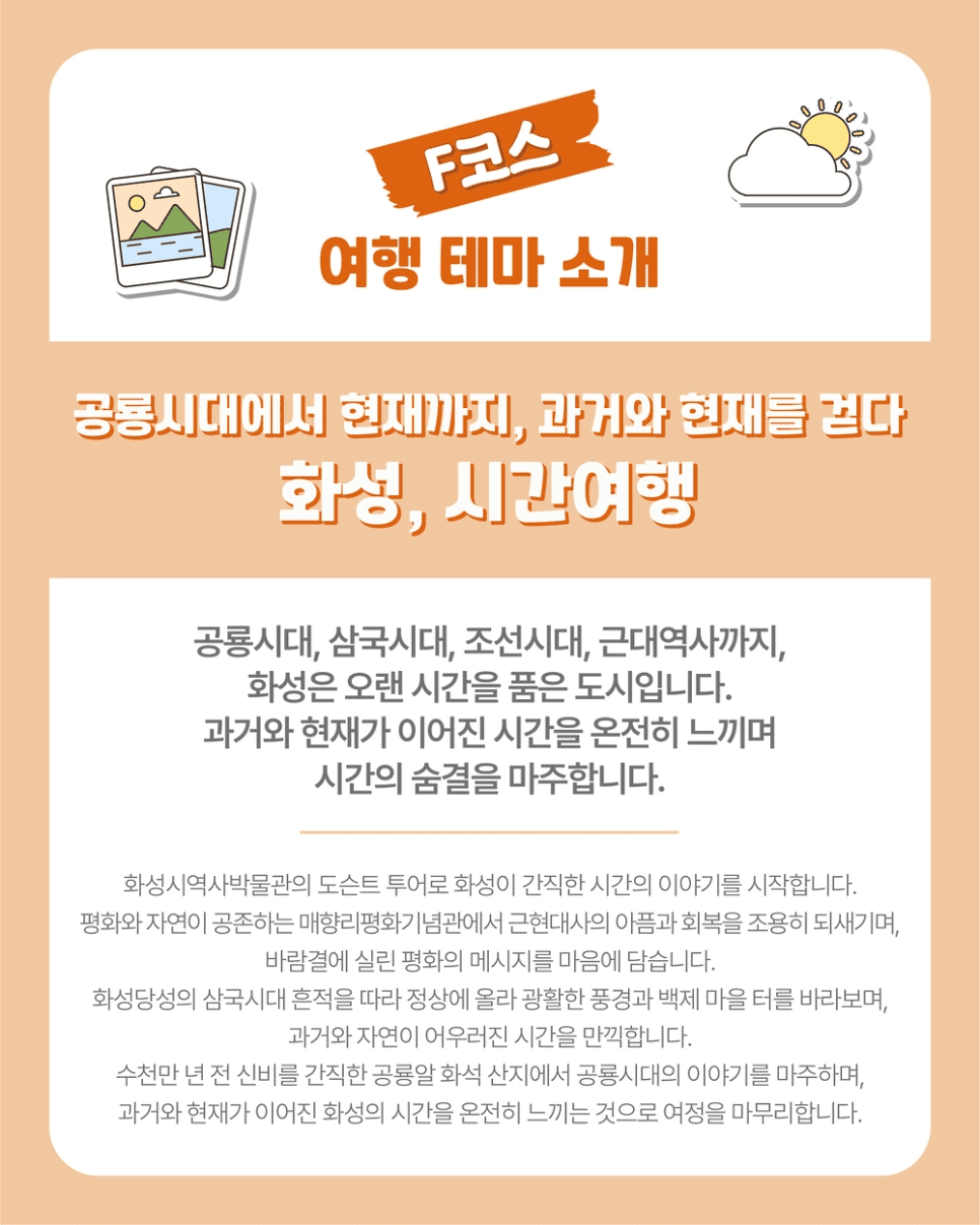 2025 화성시 추천여행 시범투어 참여자 모집 (선착순)