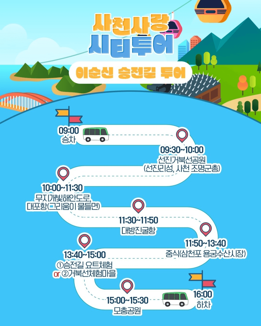 사천 시티투어 : 역사 체험 그리고 밤하늘까지 만나는 테마투어 (선착순)