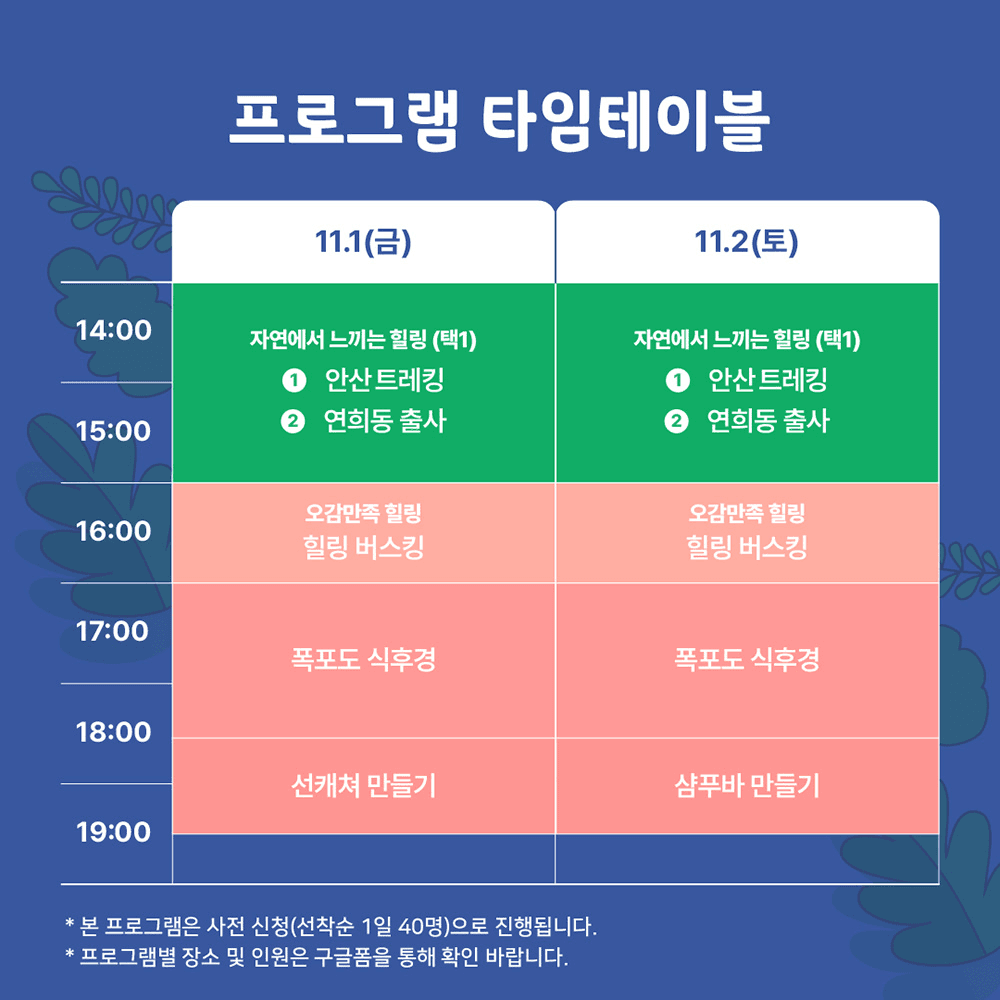 가을밤 카페폭포에서 힐링하기 - 2024 폭포 힐링데이 (서울 서대문구 대상, 선착순)