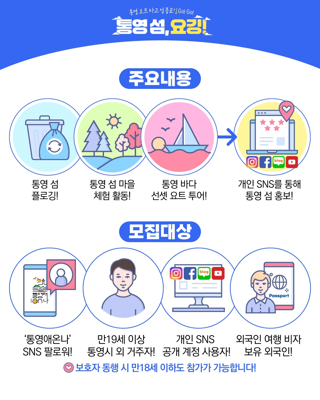 통영 요트 타고 섬, 플로깅 요깅 - 요트관광과 플로깅을 한번에! (당일치기)