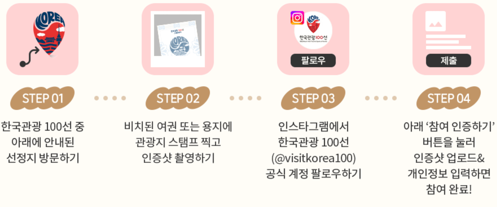 전국 한국관광 100선 스탬프투어 이벤트 (선착순)