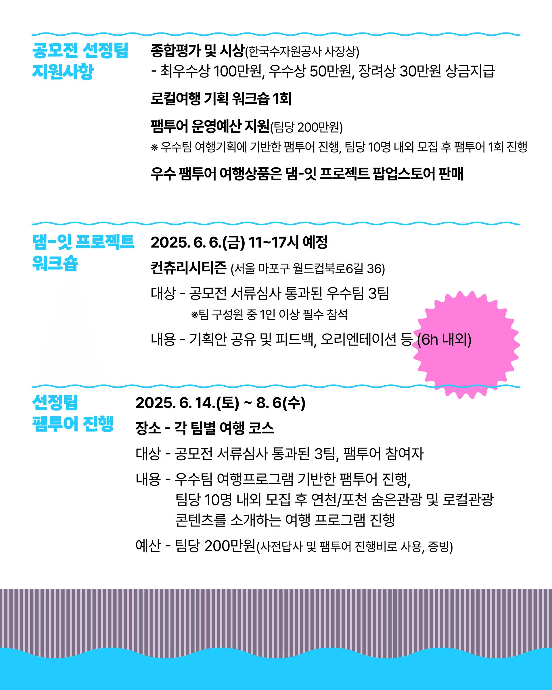 연천, 포천 로컬여행기획공모전 (2025 댐잇 프로젝트 2기)