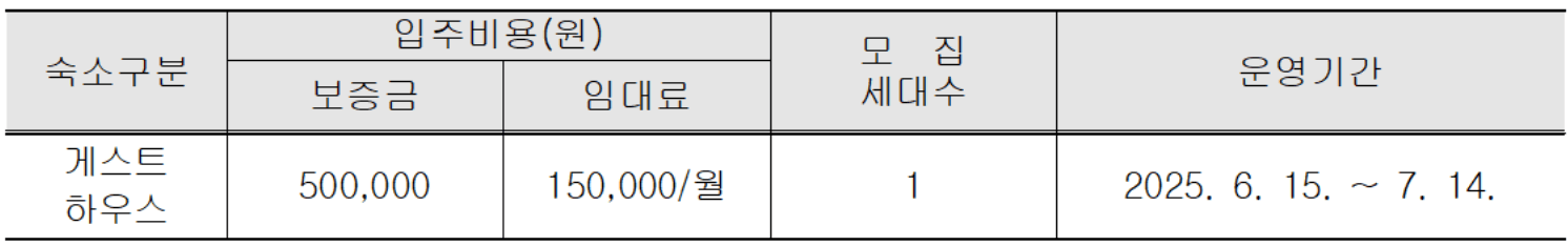 남원 게스트하우스 한달살기 1차 모집