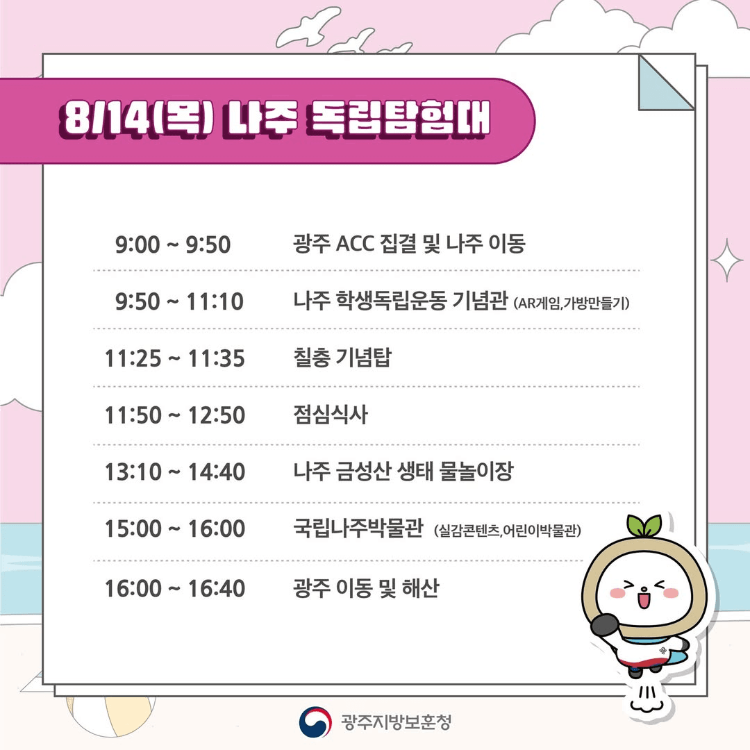 2025 보보의 모험 : 광복 80주년, 독립운동 영웅을 찾아서 (완도, 나주)